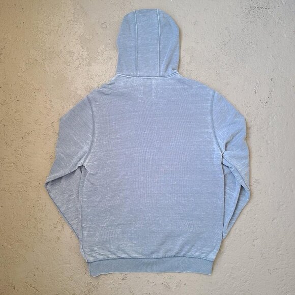 Vintage faded/distressed grey zip-up hoodie sweatshirt men's XL - Picture 2 of 2